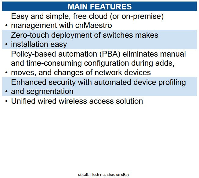 Cambium Networks MXEX3024XFXA01 Cnmatrix Ex3024f Intelligent Ethernet Fiber