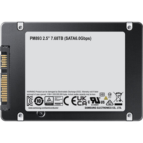 Samsung MZ-7L37T600 PM893 - SSD - 7.68 TB - internal - 2.5" - SATA 6Gb/s