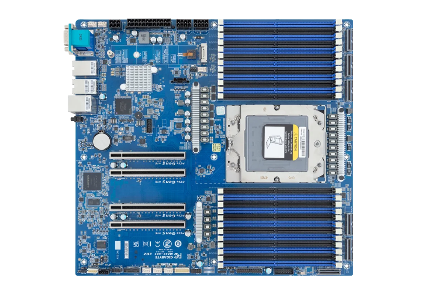 Gigabyte MZ33-AR1 Motherboard - SoC LGA6096 SP5 AMD EPYC9005 9004 Max128GB DDR5