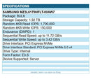 Samsung MZ3L61T9HFLT-00AW7 PM9D3a 1.92TB E3.S PCIe NVMe 5.0x4 Solid State Drive
