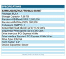 Samsung MZWL67T6HBLC-00AW7 PM9D3a 7.68TB 2.5" PCIe NVMe 5.0x4 SSD Solid State Dr