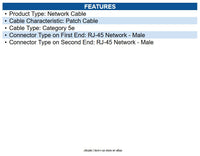Eaton N001-025-OR Cat5e 350 MHz Snagless Molded (UTP) Ethernet Cable (RJ45 M/M)