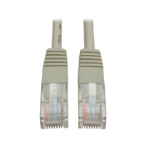 Eaton N002-005-GY 5ft Cat5e 350 MHz Molded UTP Ethernet Cable RJ45 M/M, PoE Gray
