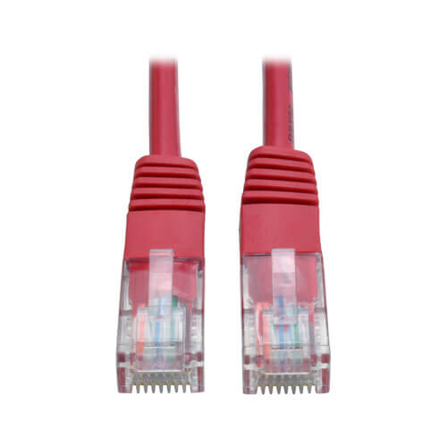 Eaton N002-007-RD 7ft Cat5e 350 MHz Molded (UTP) Ethernet Cable (RJ45 M/M), PoE