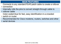 Eaton N034-001-SH Cisco Serial Console Rollover Adapter (M/F) - RJ45 to RJ45