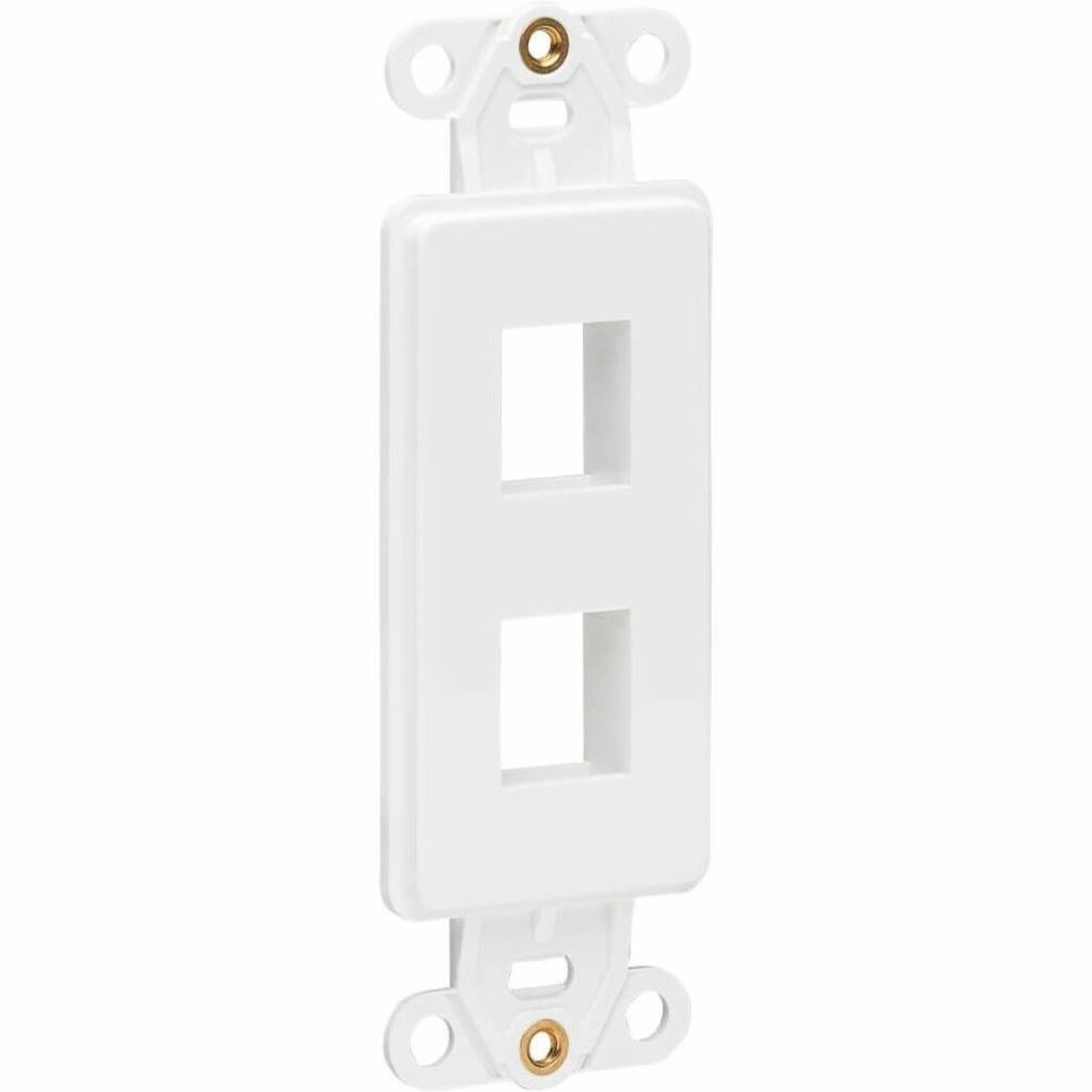 Eaton N042D-002V-WH Center Plate Insert, Decora Style - Vertical, 2 Ports, TAA