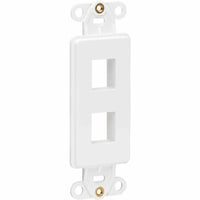Eaton N042D-002V-WH Center Plate Insert, Decora Style - Vertical, 2 Ports, TAA