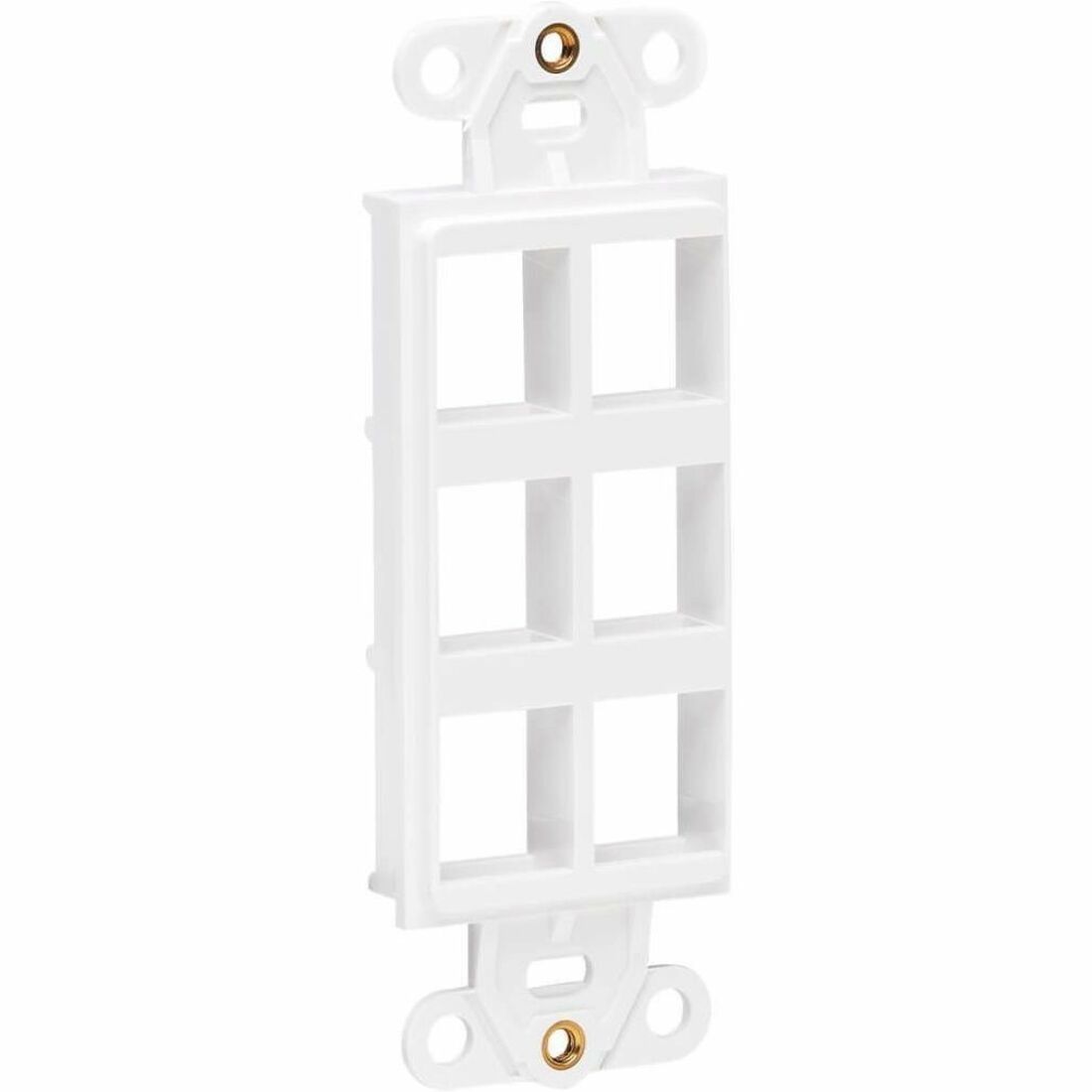 Eaton N042D-006V-WH Center Plate Insert, Decora Style - Vertical, 6 Ports, TAA