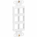 Eaton N042D-006V-WH Center Plate Insert, Decora Style - Vertical, 6 Ports, TAA