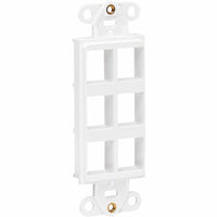Eaton N042D-006V-WH Center Plate Insert, Decora Style - Vertical, 6 Ports, TAA