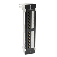 Eaton N050-P12 Cat5e Wall-Mount 12-Port Patch Panel - PoE+ Compliant, 110/Krone