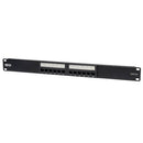 Eaton N052-012 12-Port 1U Rack-Mount CAT5e 110 Patch Panel, 568B, RJ45 Ethernet