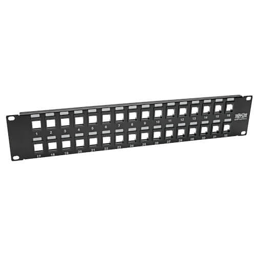 Eaton N062-032-KJ 32-Port 2U Rack-Mount Unshielded Blank Keystone/Multimedia