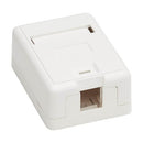 Eaton N082-001-WH Surface-Mount Box for Keystone Jack, 1-Port, White