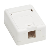 Eaton N082-001-WH Surface-Mount Box for Keystone Jack, 1-Port, White