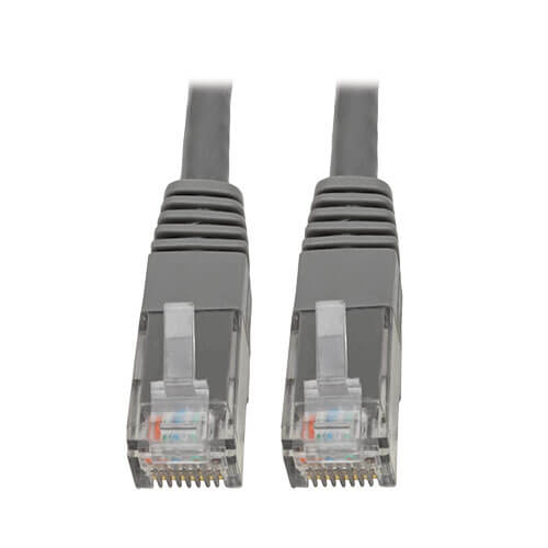Eaton N200-001-GY CAT6 Gigabit Molded UTP Ethernet Cable, RJ45 Male to Male