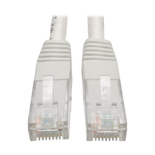 Eaton N200-001-WH Cat6 Gigabit Molded (UTP) Ethernet Cable (RJ45 M/M), PoE, 1 ft