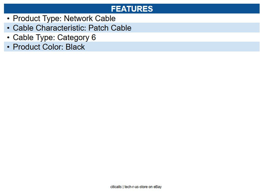 Eaton N201-002-BK Cat6 Gigabit Snagless Molded (UTP) Ethernet Cable (RJ45 M/M)