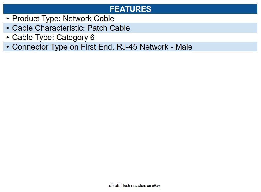 Eaton N201-003-OR Cat6 Gigabit Snagless Molded (UTP) Ethernet Cable (RJ45 M/M)
