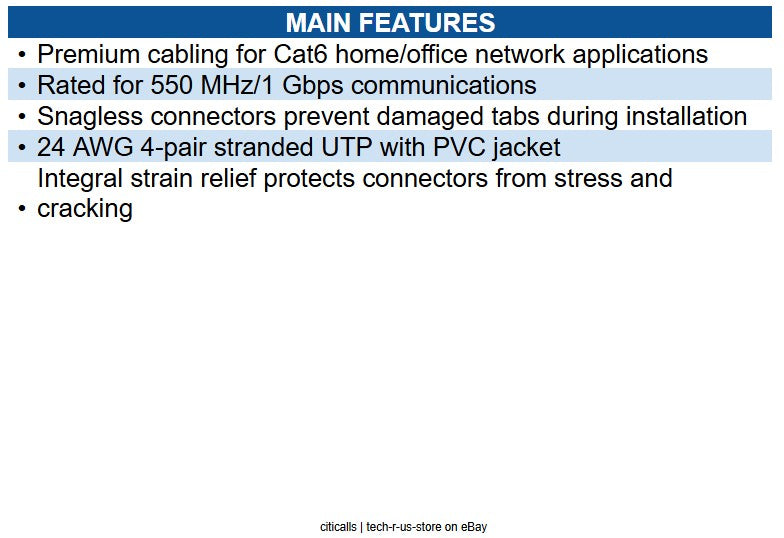 Eaton N201-004-GN Cat6 Gigabit Snagless Molded (UTP) Ethernet Cable (RJ45 M/M)
