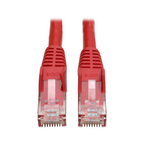 Eaton N201-006-RD Cat6 Gigabit Snagless Molded (UTP) Ethernet Cable (RJ45 M/M)