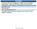Eaton N201-007-YW Cat6 Gigabit Snagless Molded (UTP) Ethernet Cable (RJ45 M/M)