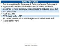 Eaton N201-025-RD Cat6 Gigabit Snagless Molded (UTP) Ethernet Cable (RJ45 M/M)