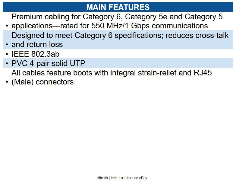 Eaton N201-025-RD Cat6 Gigabit Snagless Molded (UTP) Ethernet Cable (RJ45 M/M)