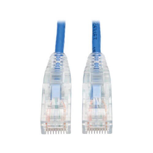 Eaton N201-S06-BL Cat6 Gigabit Snagless Slim UTP Ethernet Cable (RJ45 M/M), PoE