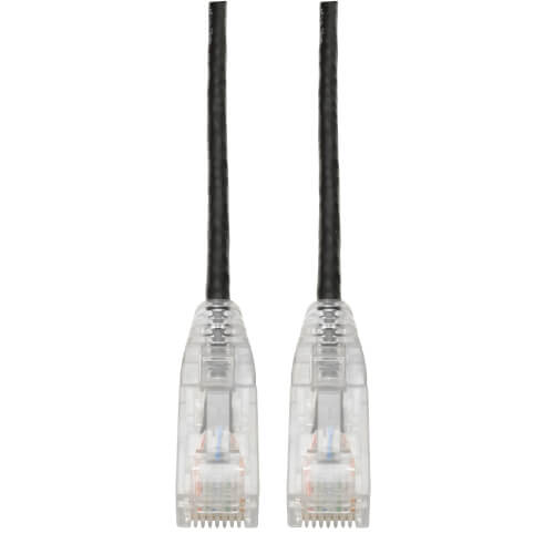 Eaton N201-S15-BK Cat6 Gigabit Snagless Slim UTP Ethernet Cable (RJ45 M/M), PoE