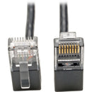 Eaton N201-SR1-BK Right-Angle Cat6 Gigabit Snagless Molded Slim UTP Ethernet