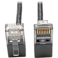 Eaton N201-SR1-BK Right-Angle Cat6 Gigabit Snagless Molded Slim UTP Ethernet