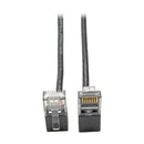 Eaton N201-SR2-BK Right-Angle Cat6 Gigabit Snagless Molded Slim UTP Ethernet 2ft