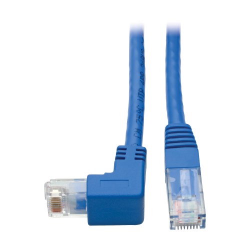 Eaton N204-001-BL-DN Down-Angle Cat6 Gigabit Molded UTP Ethernet Cable (RJ45