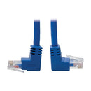 Eaton N204-001-BL-UD Up/Down-Angle Cat6 Gigabit Molded UTP Ethernet Cable RJ45