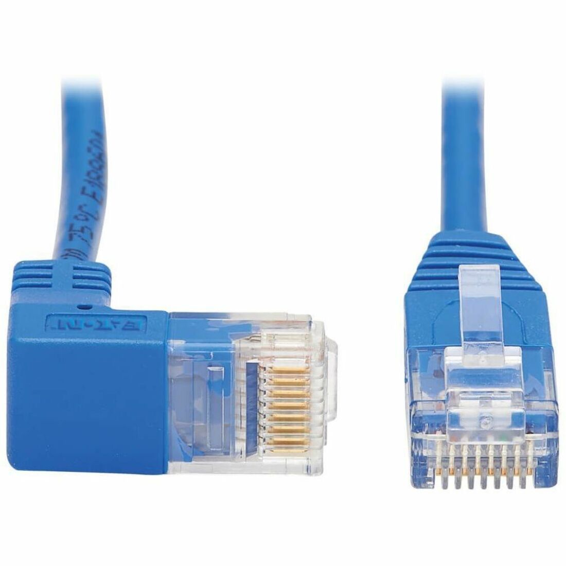 Eaton N204-S10-BL-DN Down-Angle Cat6 Gigabit Molded Slim UTP Ethernet Cable RJ45