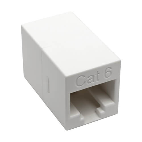 Eaton N234-001-WH CAT6 Straight-Through Modular Compact In-Line Coupler RJ45 F/F