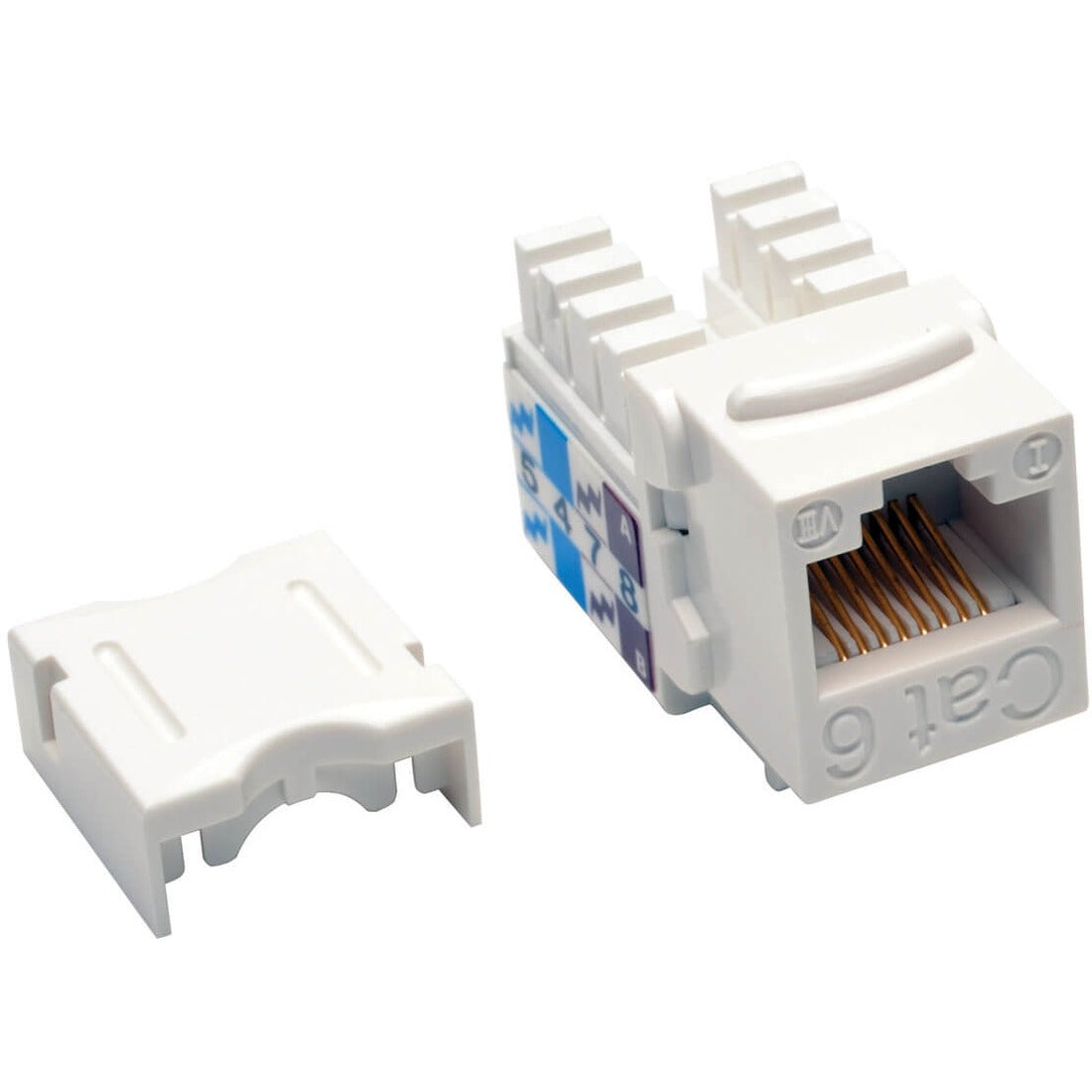 Eaton N238-025-WH Cat6/Cat5e 110 Style Punch Down Keystone Jack - White 25-Pack