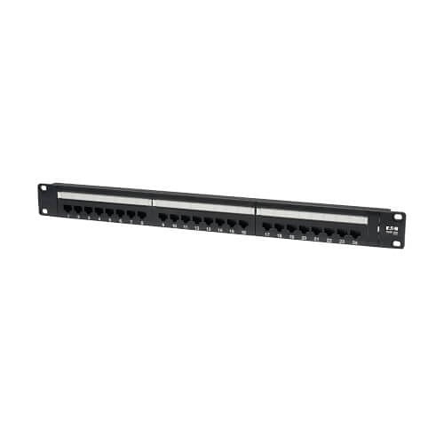 Eaton N252-024 24Port 1U Rack-Mount CAT6/CAT5 110 Patch Panel 568B RJ45 Ethernet
