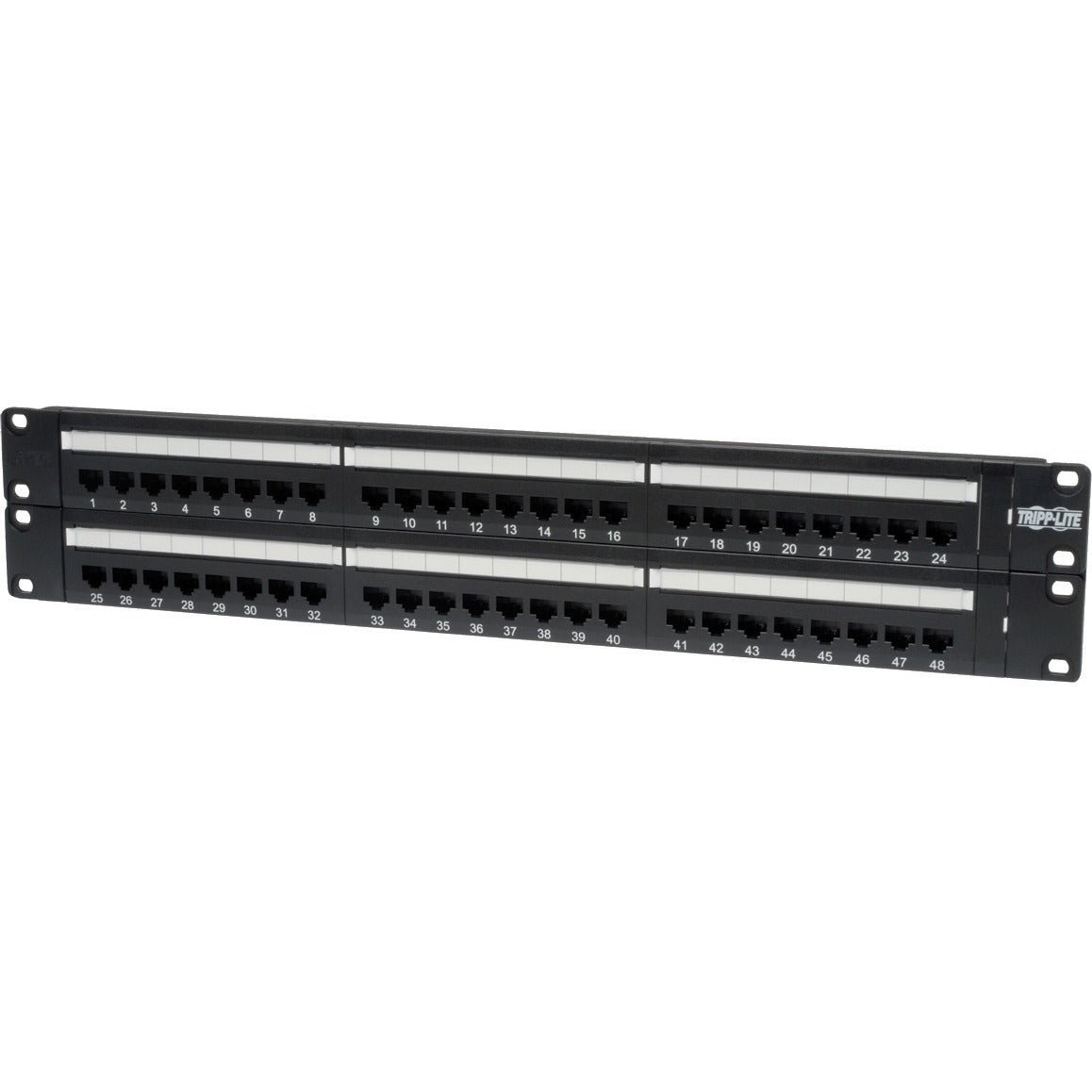 Eaton N252-048 48-Port Cat6 Patch Panel - UTP, 110 Punch Down, RJ45, 2U, TAA