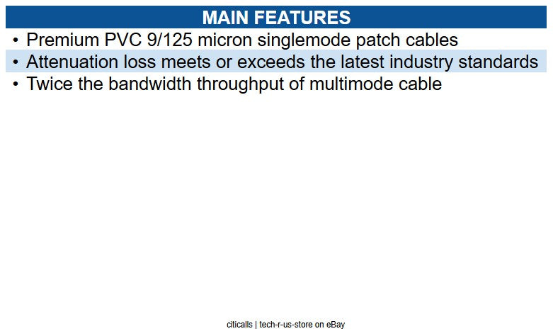 Eaton N370-15M Duplex Singlemode 9/125 Fiber Patch Cable (LC/LC), 15M (50 ft.)