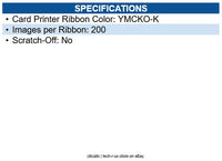 Evolis N6F203A100 Easy4pro YMCKO-K - 200 prints / roll