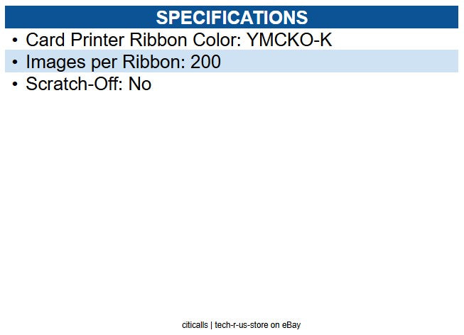 Evolis N6F203A100 Easy4pro YMCKO-K - 200 prints / roll