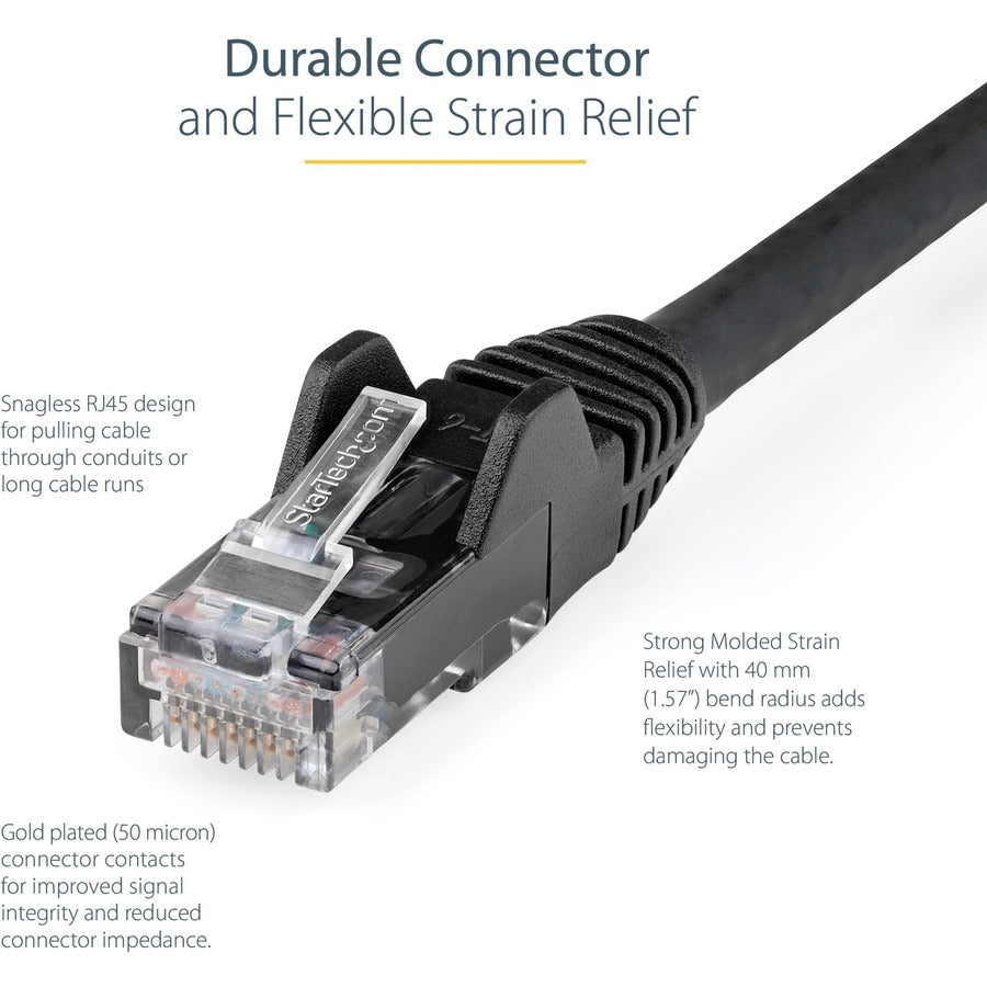 StarTech N6LPATCH10BK 3m(10ft) CAT6 Ethernet Cable - Black