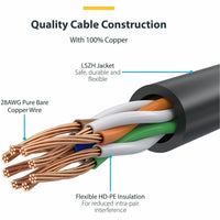 StarTech N6PAT3BKS 3ft CAT6 Cable - Slim CAT6 Patch Cord - Black