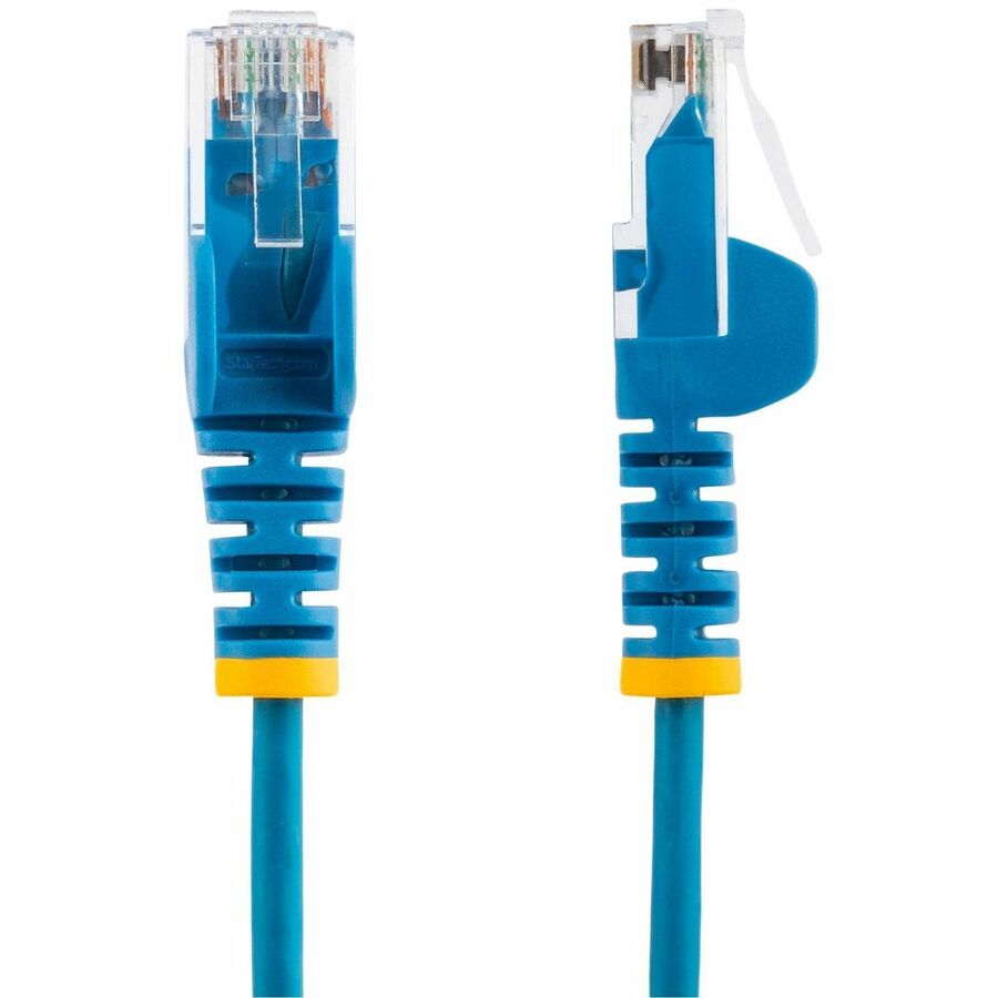 StarTech N6PAT3BLS 3 ft CAT6 Cable - Slim CAT6 Patch Cord - Blue - Snagless RJ45