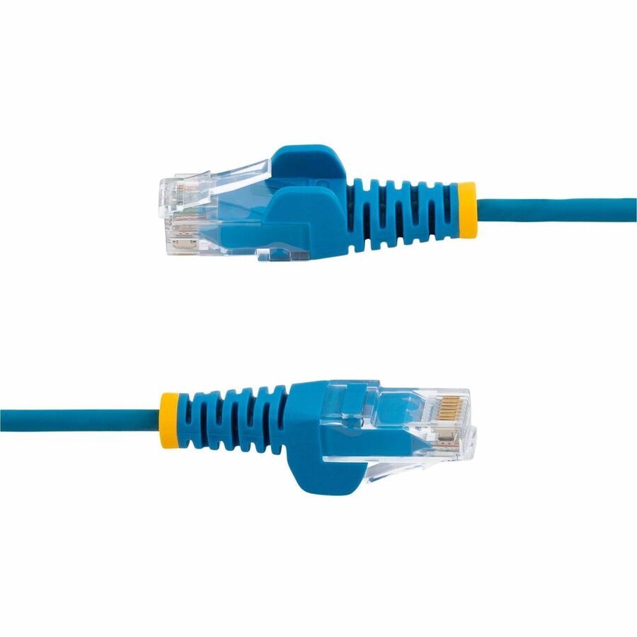 StarTech N6PAT3BLS 3 ft CAT6 Cable - Slim CAT6 Patch Cord - Blue - Snagless RJ45