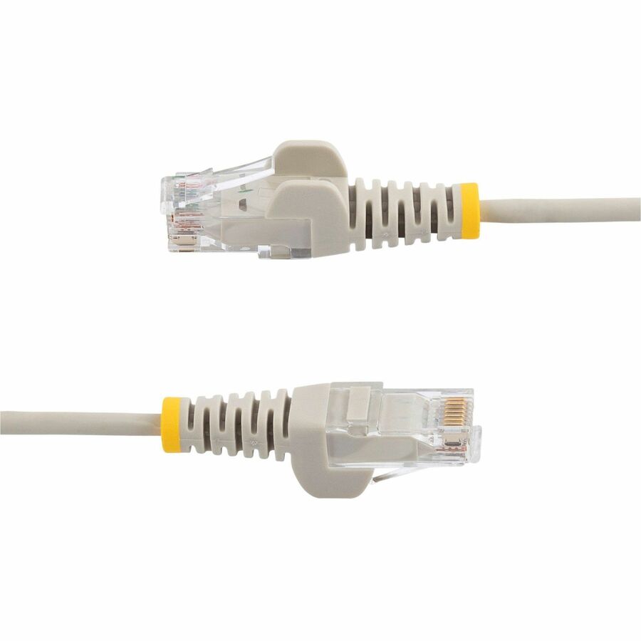 StarTech N6PAT3GRS 3 ft CAT6 Cable - Slim CAT6 Patch Cord - Gray