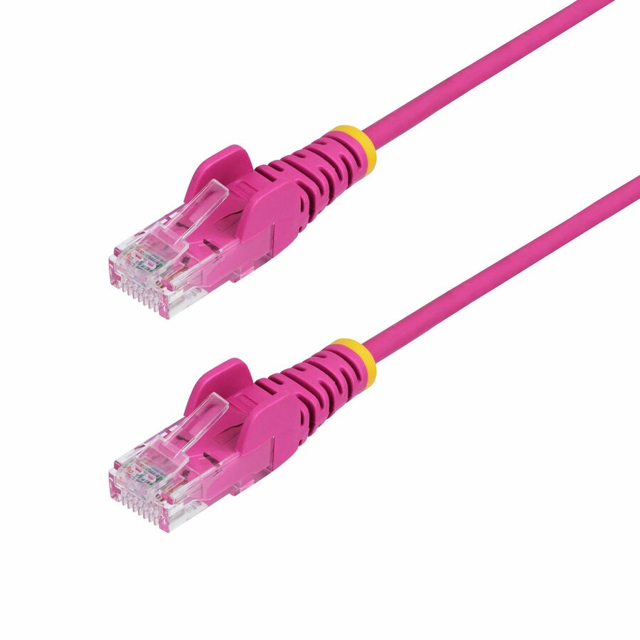StarTech N6PAT3PKS 3ft Pink Slim CAT6 Ethernet Cable, Slim Snagless RJ45