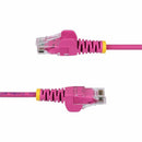 StarTech N6PAT3PKS 3ft Pink Slim CAT6 Ethernet Cable, Slim Snagless RJ45